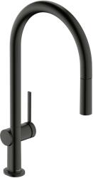 Hansgrohe Talis M54 - Mosogatócsap kihúzható kifolyóval, csiszolt fekete króm 72802340 (72802340)