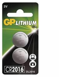 GP Batteries GP CR2016 egyszer használatos lítiumelem, 2 darabos csomag