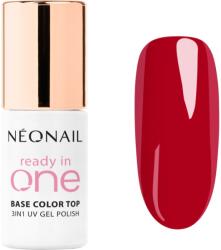 NEONAIL Ready In One 3in1 UV Gel Polish lac de unghii sub forma de gel cu pulbere de diamante culoare 12 One Berry Red 7.2 ml
