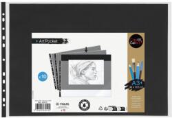 Viquel Creativ Gallery prezentációs irattartó fólia, A3, fekvő, fekete papír, 10 db (563010-06)