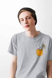 D&B Férfi/Unisex Póló PO00013 Ghost Pocket Szürke-Méret XL (PO00013GhostPocketGrayXL)