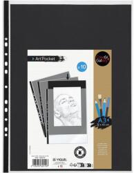 Viquel Creativ Gallery prezentációs irattartó fólia, A3, fekete papír, 10 db (562010-06)