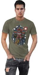 D&B Férfi/Unisex Póló PC00071 Megazord Katonai zöld-Méret M (PC00071MegazordMilitaryGreenM)