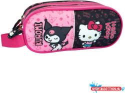 Hello Kitty & Kuromi 2 rekeszes tolltartó 23 cm (JAV_MSL704939)
