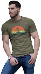 D&B Férfi/Unisex Póló ST00088 Fishing Katonai zöld -Méret M