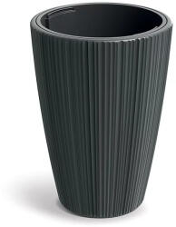 Prosperplast Oro High round kerek virágcserép, 40 cm - sötét szürke (DMOR400-419U)