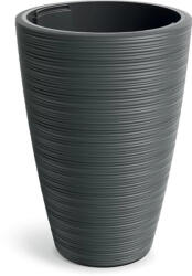 Prosperplast Vena Round Highvirágcserép, 35 cm - sötétszürke (DPVR350-419U)
