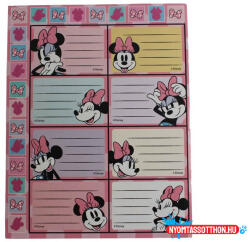 Disney Minnie Joy füzetcímke matricával 16 db-os (JAV_GIM77314449)