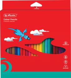 Herlitz Creioane colorate, mina 3mm, set 24 culori, in tavita plastic, Herlitz HZ9498520