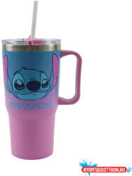 Disney Lilo és Stitch, A csillagkutya Alien 626 rozsdamentes acél thermo szívószálas kulacs 520 ml (JAV_GIM55205221)