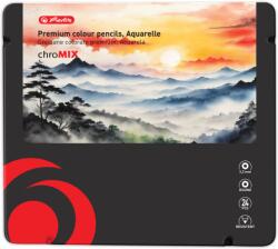 Herlitz Creioane colorate Aquarelle, mina 3.3mm, set 24 culori, include pensula, Herlitz HZ9498280