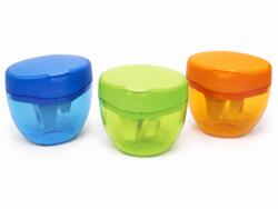 Arda Ascutitoare model Tris, 3 orificii, plastic, diverse culori, Arda 970120SC-BUC