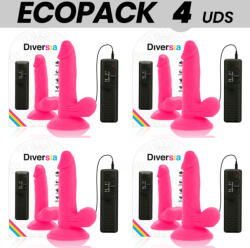 Diversia - rugalmas vibráló dildó rózsaszín, 17 cm