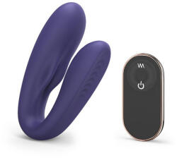 Love to Love Match Up Vibrátor Kettős penetráció, Távirányítós, Rugalmas nyak 9 cm indigókék