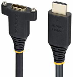 StarTech - 2 m-es panelre szerelhető HDMI-kábel, nagy sebességű HDMI panelre szerelhető hosszabbítókábel, 4K 60Hz/1440p 144Hz - HDMI2PNLFM-2M (HDMI2PNLFM-2M)