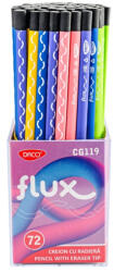 Daco Set 72 creione negre cu radiera DACO CG119, Motiv Flux (CG119)