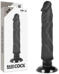 Basecock - Realista Vibrátor 2-1 Fekete 20 Cm -o-4 Cm