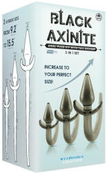 NMC Black Axinite 3 In 1 Anal Plug Kit Set with Tail Design