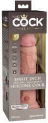  8" Dual Density Vibrating Silicone Cock Light - adultshopone