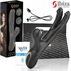 IBIZA IBIZA - Két sárkány páros vibrátor fekete színben