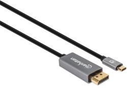 Manhattan USB 3.1 Type C DisplayPort 1.4 Átalakító Fekete 3m 354851 (354851)