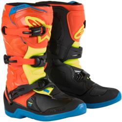 Alpinestars TECH 3S YOUTH Gyerekcsizma, fluo narancsszín/ kék/ fluo sárga/ fekete, 2025, mérete 42 (M132-30-42)