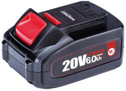 WORCRAFT Szerszámgép akkumulátor, Worcraft CLB-20V-6.0, fekete, 20 V, 6000 mAh, Li-Ion, ShareSYS rendszer, gyorstöltés (TC1130877)