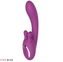 Pink Bear Vibrator Nexon, 9 Moduri Rotatii, 9 Moduri Vibratii, Silicon, USB, Mov, 19.4 cm Vibrator