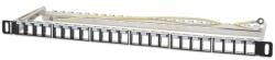 Manhattan Patch panel - Üres patch panel, 24 portos, 10" 0.5U, Fekete 721011 (721011)