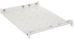 Manhattan Rackszekrény polc - 713726 (19", 1U, fix rögzítés, változtatható sínekkel: 350 - 550 mm mély, 20kg, szürke) (713726) - pcx