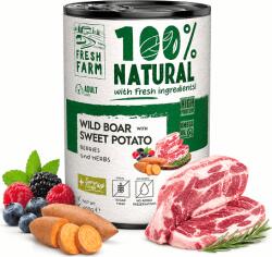 Fresh Farm vaddisznós és édesburgonyás kutyakonzerv felnőtt kutyáknak (12 x 400 g) 4.8kg