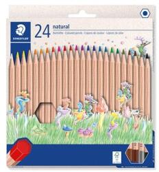 STAEDTLER Creioane colorate, set, hexagonale, STAEDTLER "Noris® natural 143N", 24 de culori, 24 buc