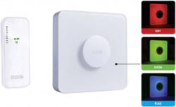 m-e GmbH modern-electronics Rádiójel vezérlésű gong Teljes készlet Megvilágított (41162) (41162) - aqua