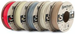 Spectrum 80754 3D filament, PLA specials, 1, 75mm, 5x250g, Alb, Bej, Roșu, Maro, Verde (Mix Stone Light, Stone dark, Thermoactiv red, Wood oak, Glow green) (80754)