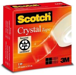 3M 600 Scotch Crystal Tape Čirá bandă, 19 mm x 33 m (7100027387)
