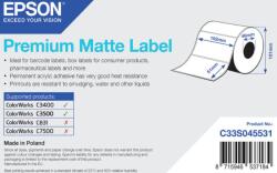 Epson C33S045531 Premium Matte, pentru ColorWorks, 102x51mm, 650 buc. , etichete autoadezive albe (C33S045531)