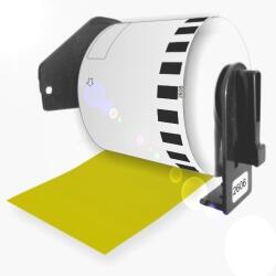 Compatibil Role de etichete compatibile pentru Brother DK-22606, 62mm x 15, 24m, plasticic, galben (DK22606)