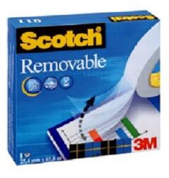 3M 811 Scotch Removable Bandă detașabilă, 19 mm x 33 m (7100402344)