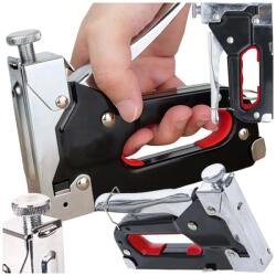 Verk Group Capsator tapiterie Taker 3 în 1, cuie și capse, 4-14 mm, metal, cu reglaj al forței de impact (27565)
