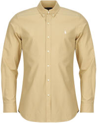 Ralph Lauren Cămăsi mânecă lungă Bărbați CHEMISE AJUSTEE SLIM FIT EN POPELINE UNIE Polo Ralph Lauren Bej EU M