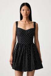 Bardot kiszélesedő ruha pamuttal COLETTA - fekete 40