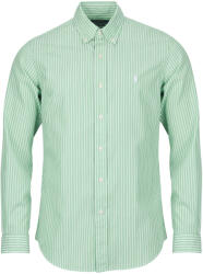 Ralph Lauren Cămăsi mânecă lungă Bărbați CHEMISE AJUSTEE CUSTOM FIT EN POPELINE RAYEE Polo Ralph Lauren Kaki EU M