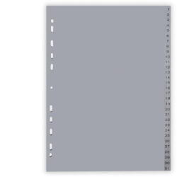 Optima Index plastic gri A4+ extra wide, 120 microni, numeric 1-31 (OP-5131120131)