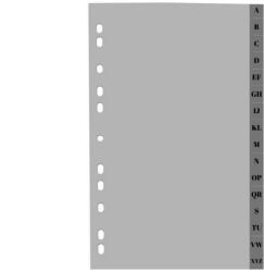 Optima Index plastic gri A4+ extra wide, 120 microni, alfabetic A-Z (OP-5131120121)