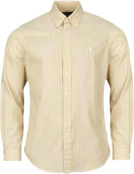 Ralph Lauren Cămăsi mânecă lungă Bărbați CHEMISE AJUSTEE CUSTOM FIT EN POPELINE RAYEE Polo Ralph Lauren Bej EU M