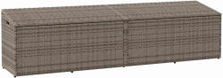 vidaXL Szürke Polyrattan Kerti Tárolóláda 220X50X58 Cm (4104076)