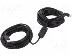Delock Kábel; Usb 2.0; Usb A dugó, USB B dugó; 20m; fekete; 22AWG, 28AWG (83557)