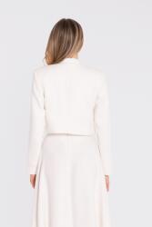Stylove S429 Rövid, gallér nélküli blézer béléssel krémszínű (S429 ŚMIETANA S)