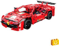 Qman 54007 - Lightning Flame piros versenyautó - 100% technic-kompatibilis építőjáték - prodots