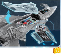 Qman 23017 - Shenyang J-35 lopakodó hordozó alapú vadászgép - 100% technic-kompatibilis építőjáték - prodots